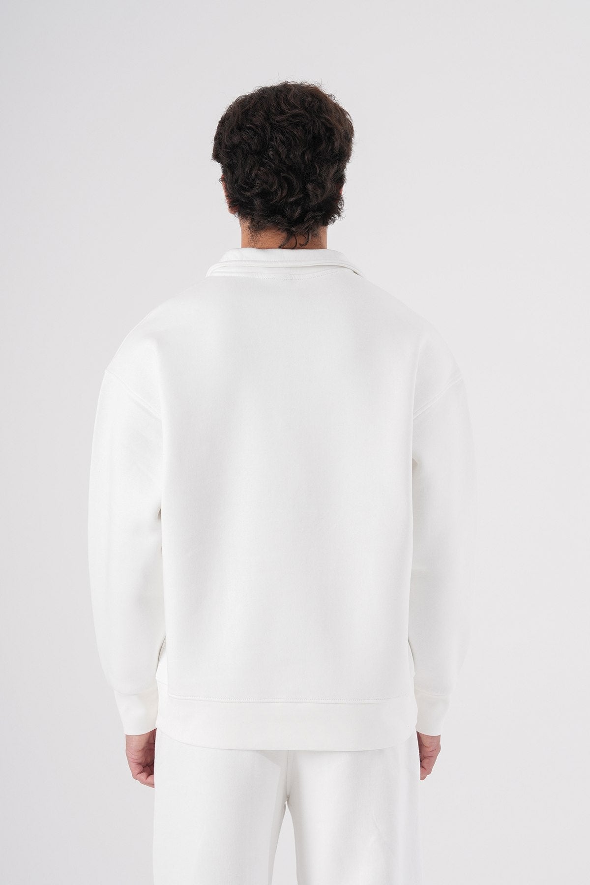 Unisex Oversize Half-Zip Sweatshirt & Baggy Sweatpants Set Withinblack