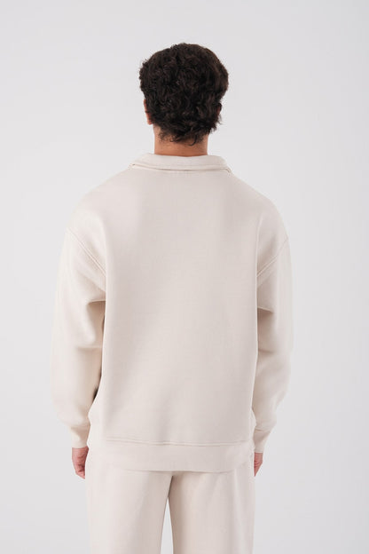 Unisex Oversize Half-Zip Sweatshirt & Baggy Sweatpants Set Withinblack