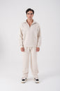 Unisex Oversize Half-Zip Sweatshirt & Baggy Sweatpants Set Withinblack