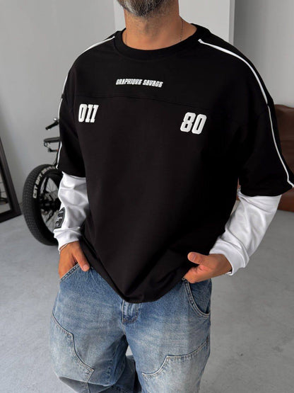 Unisex Graphic Print Oversize T-Shirt - American Football Style Withinblack