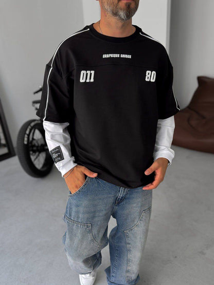 Unisex Graphic Print Oversize T-Shirt - American Football Style Withinblack
