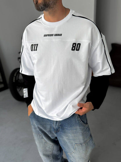 Unisex Graphic Print Oversize T-Shirt - American Football Style Withinblack
