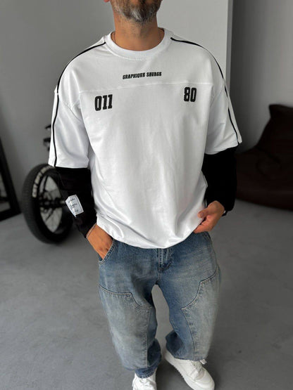 Unisex Graphic Print Oversize T-Shirt - American Football Style Withinblack