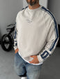 Unisex Oversize Sweatshirt with Varsity Stripes Withinblack