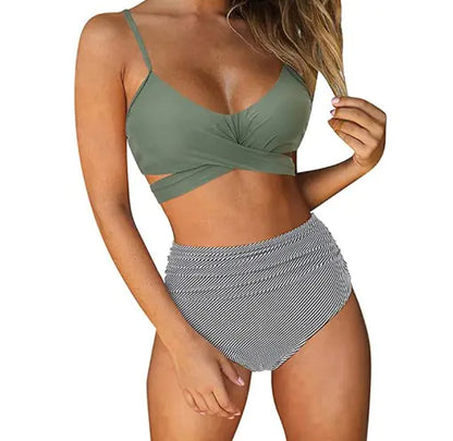 Christina Women's Sexy Solid Print Bikini Set