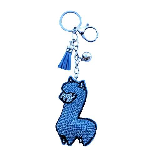 Padded Sparkling Alpaca Keychain Jewelry Charm Purely Alpaca