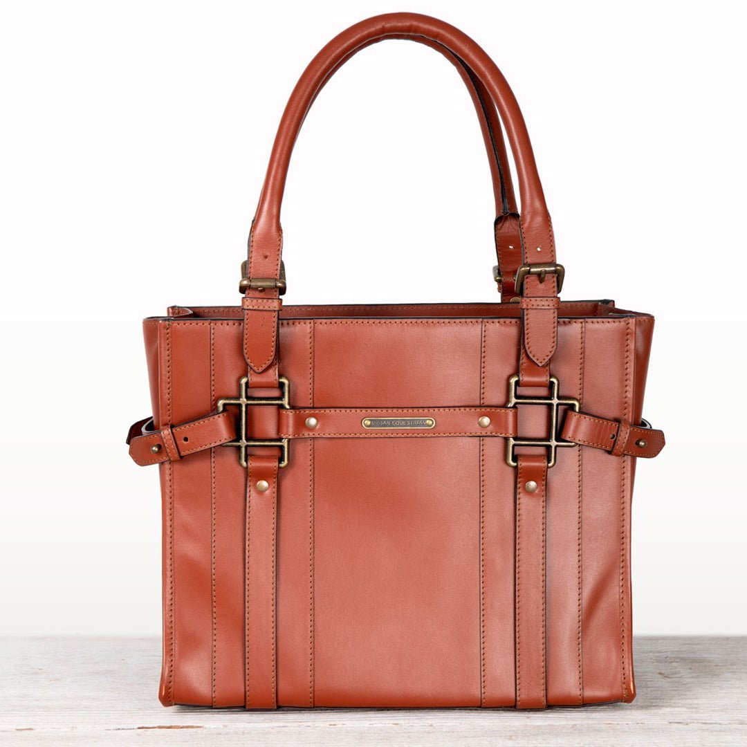 Paddock -  Halter Tote Luxury Leather Handbag in Cognac Urban-Equestrian