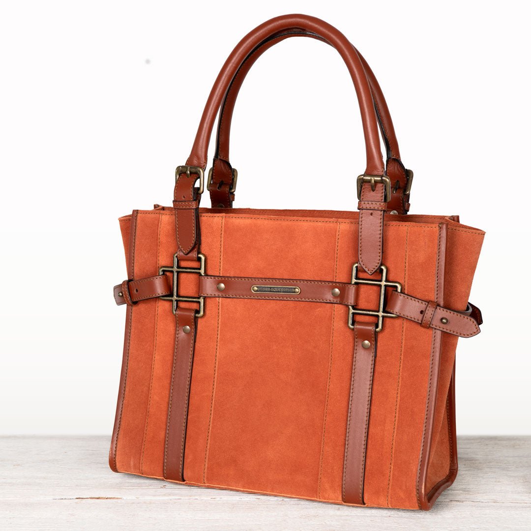 Paddock -  Halter Tote Luxury Leather Handbag in Cognac on Cognac Urban-Equestrian