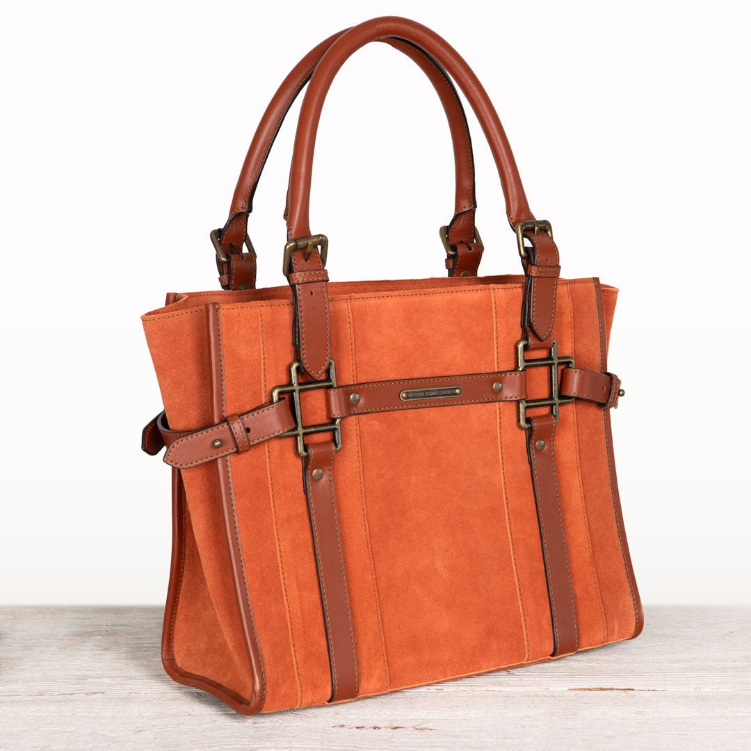 Paddock -  Halter Tote Luxury Leather Handbag in Cognac on Cognac Urban-Equestrian