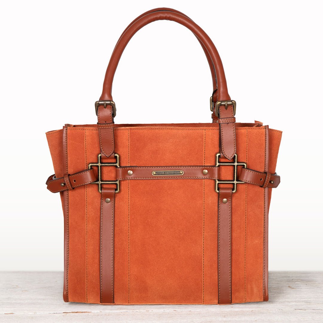 Paddock -  Halter Tote Luxury Leather Handbag in Cognac on Cognac Urban-Equestrian