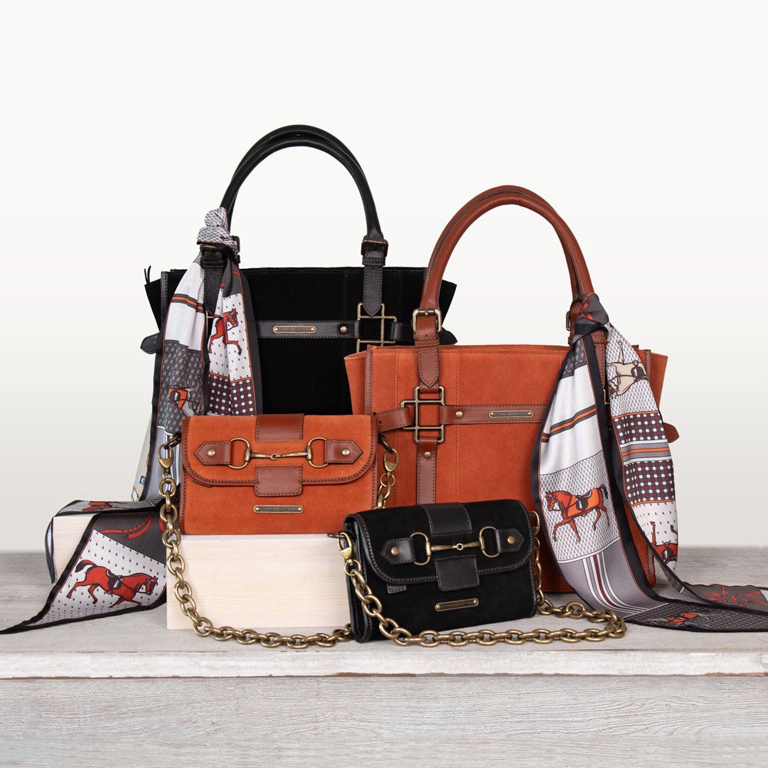 Paddock -  Halter Tote Luxury Leather Handbag in Cognac on Cognac Urban-Equestrian