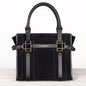Paddock -  Halter Tote Luxury Leather Handbag in Black on Black Urban-Equestrian