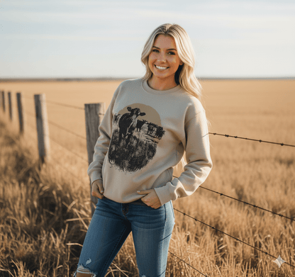 Pasture Sunset Graphic Sweatshirt Wild Junkie
