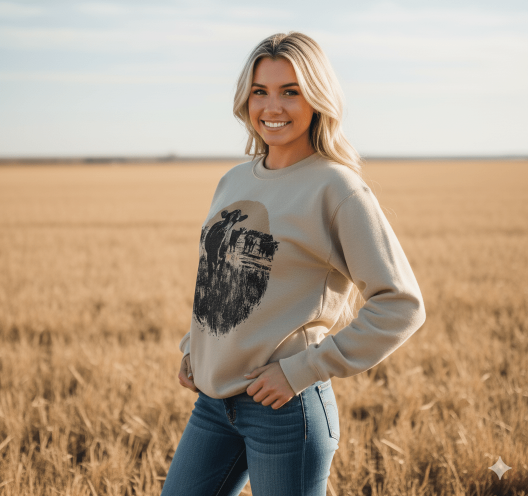 Pasture Sunset Graphic Sweatshirt Wild Junkie
