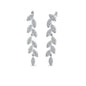 Pave Diamond Leaf Drop Earring Fascinating Diamonds