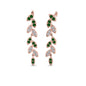 Pave Diamond Leaf Drop Earring Fascinating Diamonds