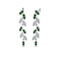 Pave Diamond Leaf Drop Earring Fascinating Diamonds