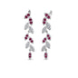 Pave Diamond Leaf Drop Earring Fascinating Diamonds