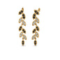 Pave Diamond Leaf Drop Earring Fascinating Diamonds
