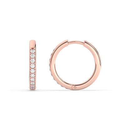 Pave Set Round Diamond Hinged Hoop Earrings Fascinating Diamonds