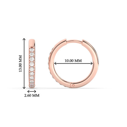 Pave Set Round Diamond Hinged Hoop Earrings Fascinating Diamonds