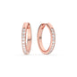 Pave Set Round Diamond Hinged Hoop Earrings Fascinating Diamonds