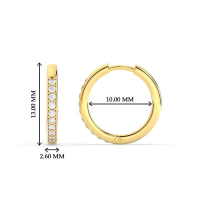 Pave Set Round Diamond Hinged Hoop Earrings Fascinating Diamonds