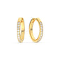 Pave Set Round Diamond Hinged Hoop Earrings Fascinating Diamonds