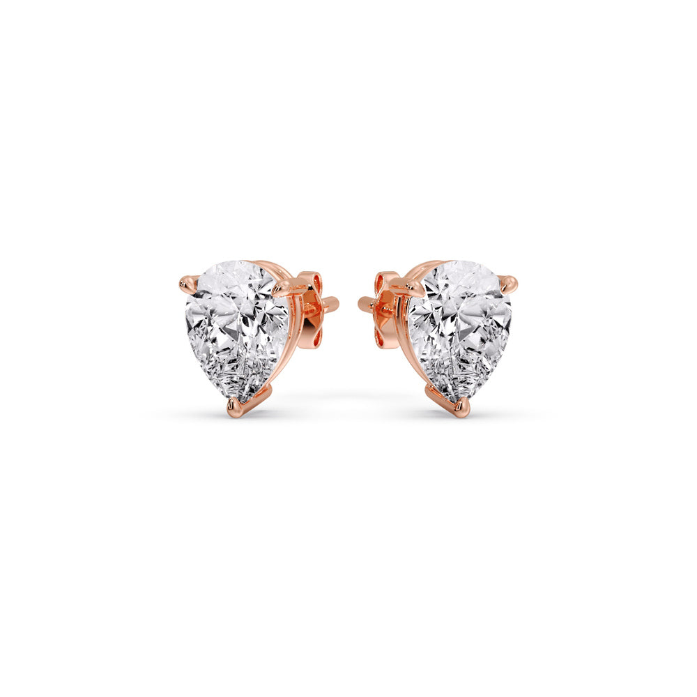 Diamond Pear Cut 3 Prong Earring Fascinating Diamonds