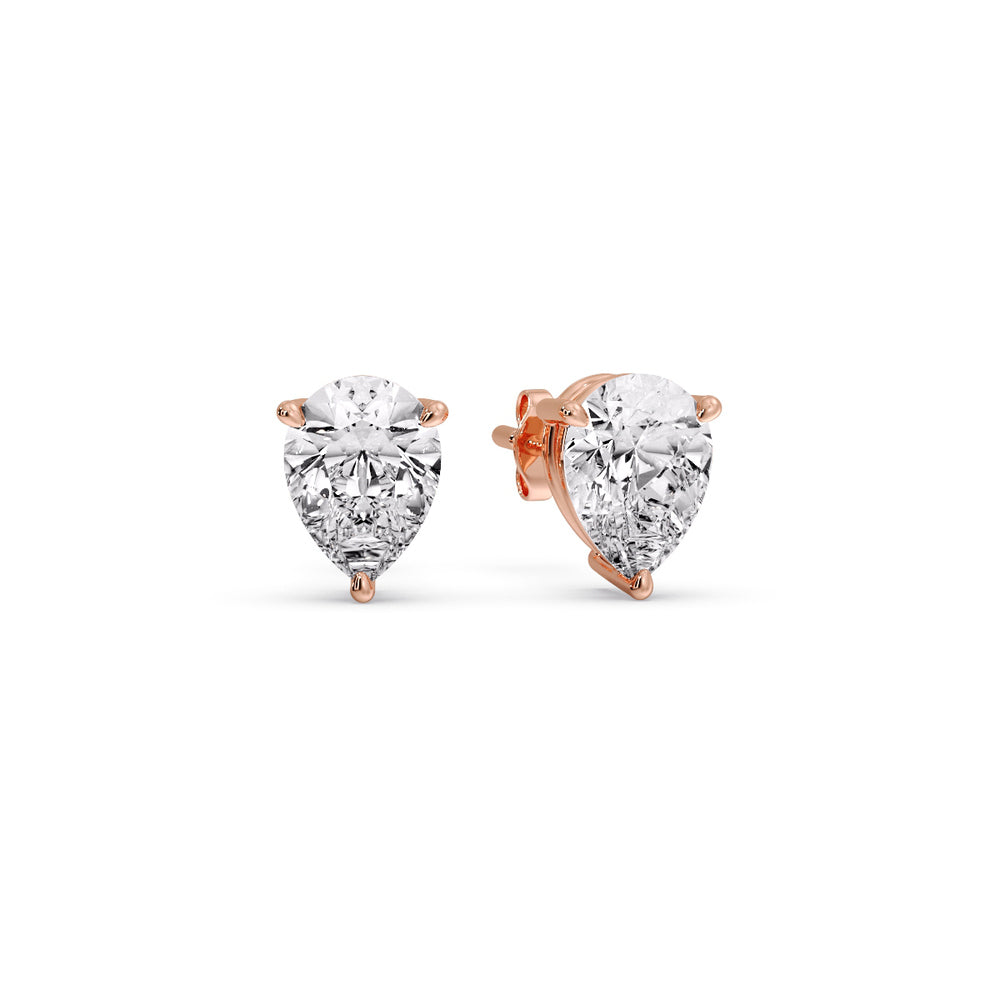 Diamond Pear Cut 3 Prong Earring Fascinating Diamonds