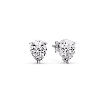 Diamond Pear Cut 3 Prong Earring Fascinating Diamonds