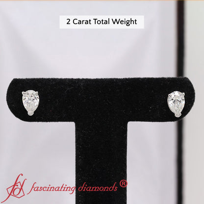 Diamond Pear Cut 3 Prong Earring Fascinating Diamonds