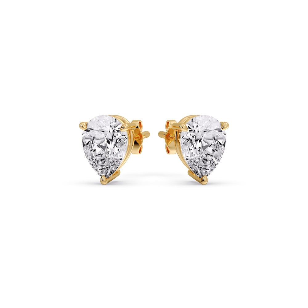 Diamond Pear Cut 3 Prong Earring Fascinating Diamonds