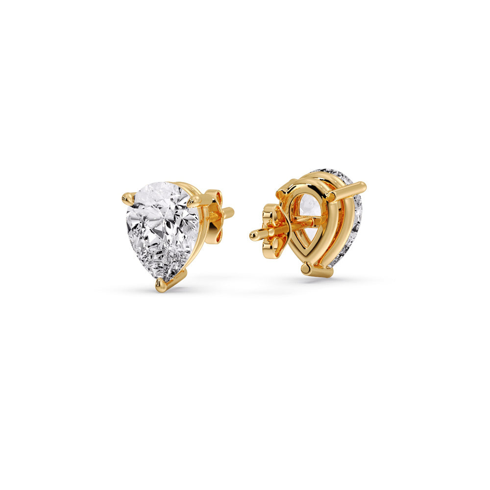 Diamond Pear Cut 3 Prong Earring Fascinating Diamonds