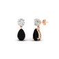 Round And Pear Drop Stud Earrings Fascinating Diamonds