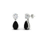 Round And Pear Drop Stud Earrings Fascinating Diamonds