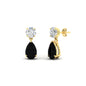 Round And Pear Drop Stud Earrings Fascinating Diamonds