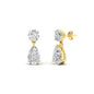 Round And Pear Drop Stud Earrings Fascinating Diamonds