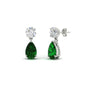 Round And Pear Drop Stud Earrings Fascinating Diamonds
