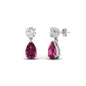 Round And Pear Drop Stud Earrings Fascinating Diamonds