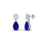 Round And Pear Drop Stud Earrings Fascinating Diamonds