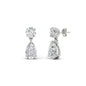 Round And Pear Drop Stud Earrings Fascinating Diamonds
