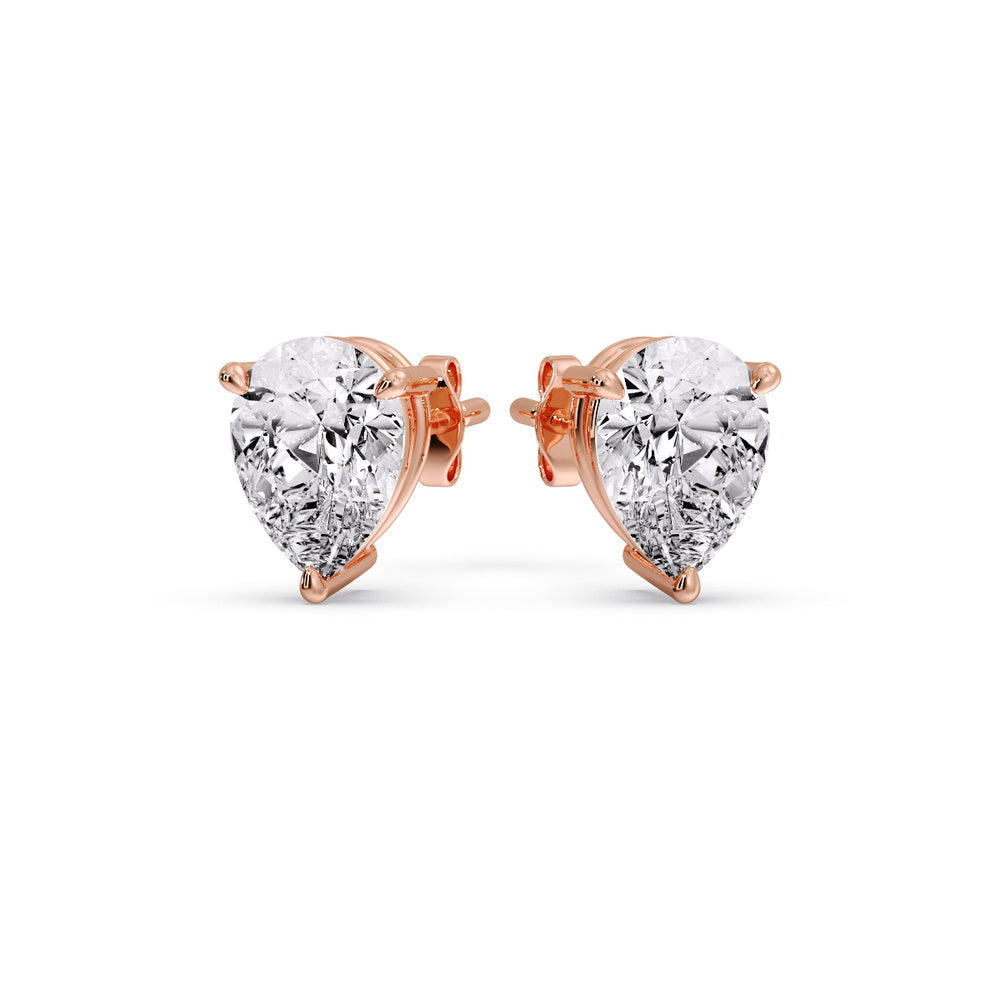 Diamond Pear Cut 3 Prong Earring Fascinating Diamonds