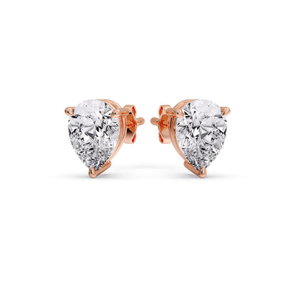 Diamond Pear Cut 3 Prong Earring Fascinating Diamonds