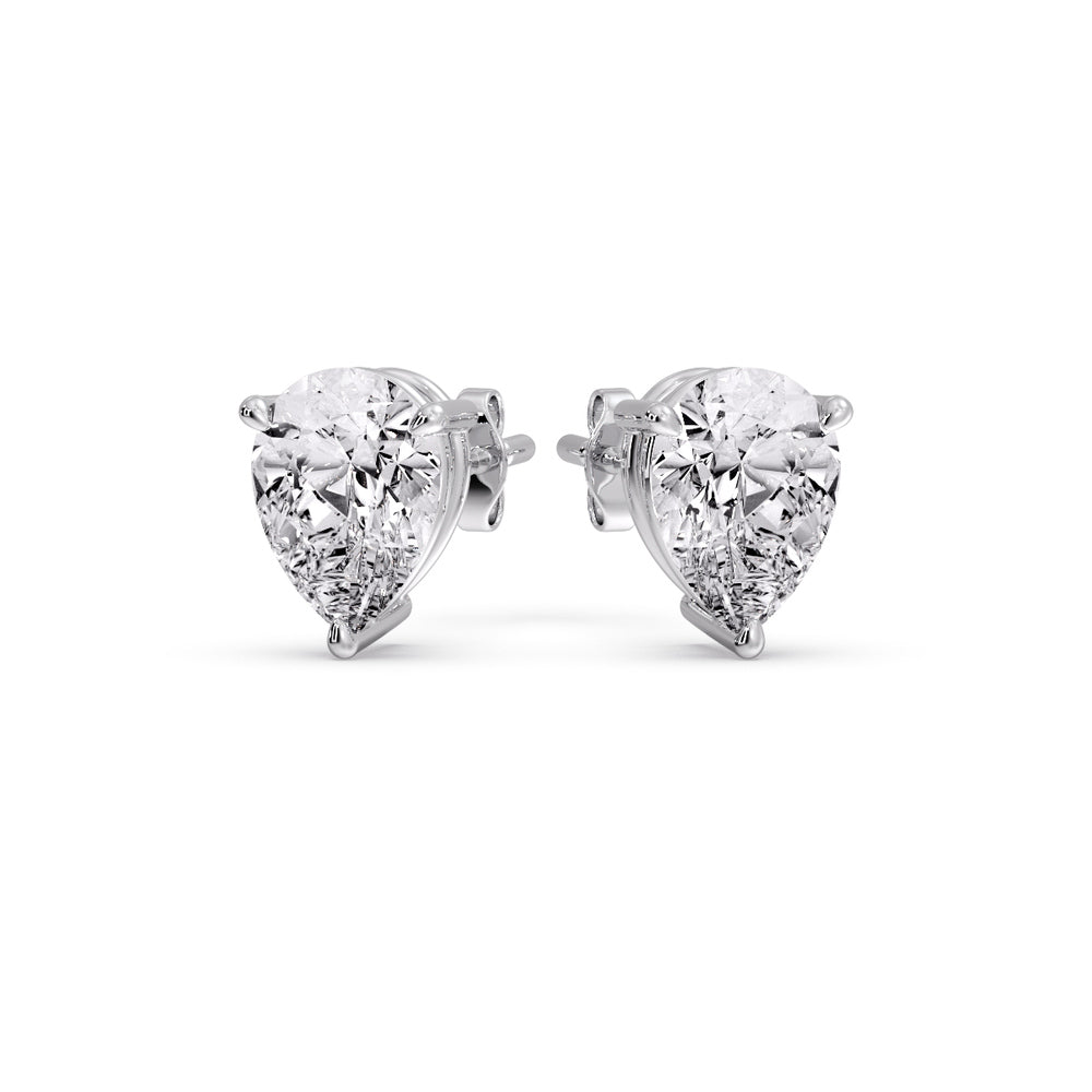 Diamond Pear Cut 3 Prong Earring Fascinating Diamonds
