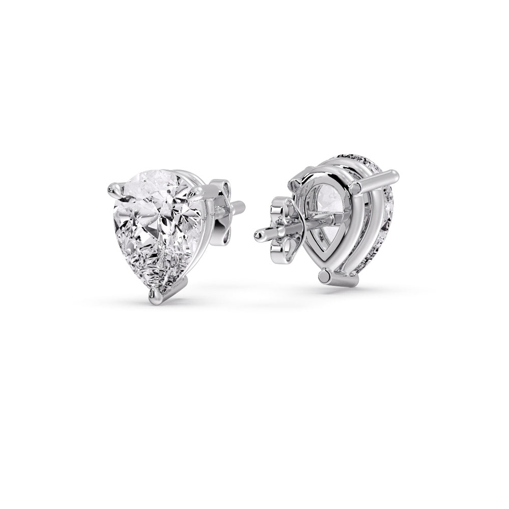 Diamond Pear Cut 3 Prong Earring Fascinating Diamonds