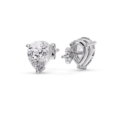 Diamond Pear Cut 3 Prong Earring Fascinating Diamonds