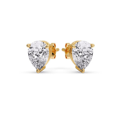 Diamond Pear Cut 3 Prong Earring Fascinating Diamonds