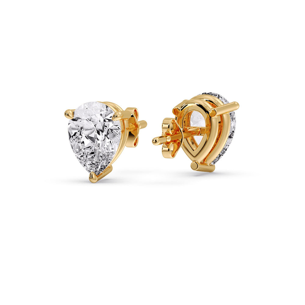 Diamond Pear Cut 3 Prong Earring Fascinating Diamonds