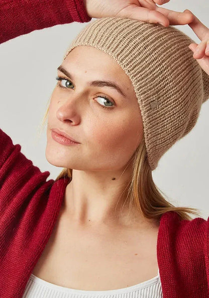 Textured Alpaca Beanie Hat Purely Alpaca